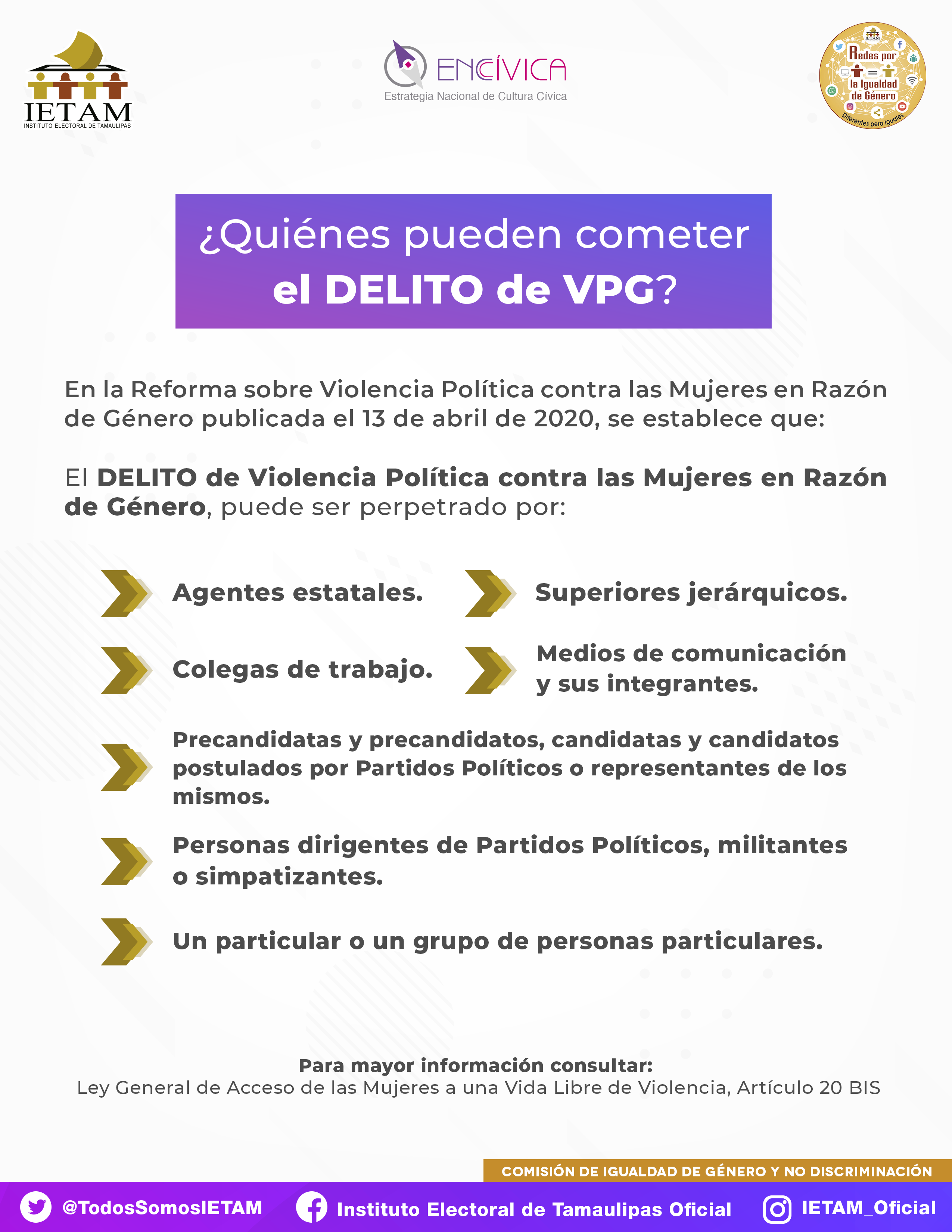 Violencia Política Contra las Mujeres en Razón de Género (VPCMRG) || IETAM