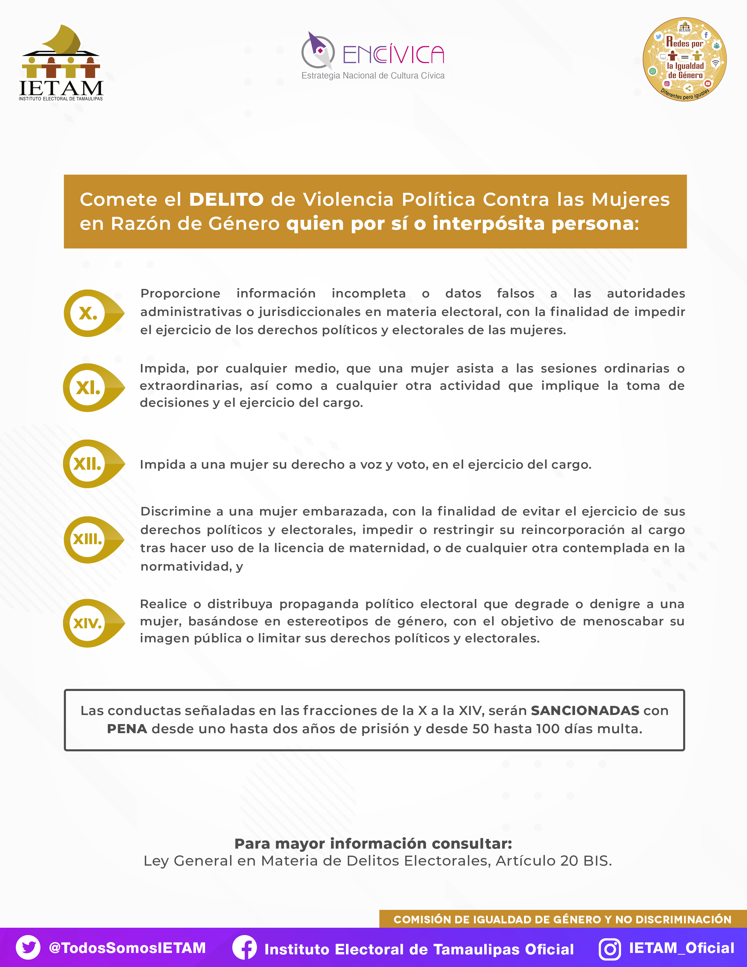 Violencia Política Contra las Mujeres en Razón de Género (VPCMRG) || IETAM