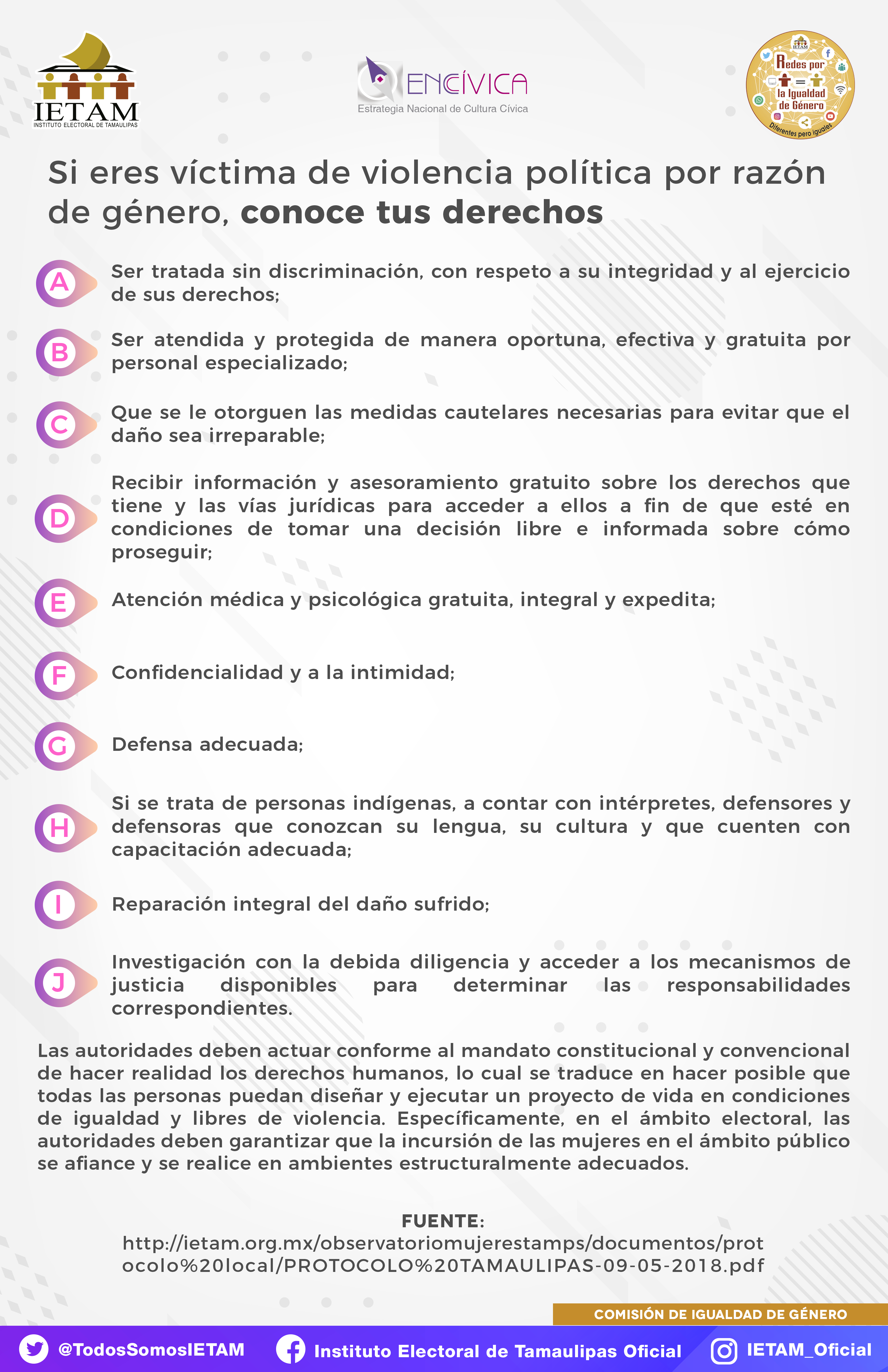 Violencia Política Contra las Mujeres en Razón de Género (VPCMRG) || IETAM